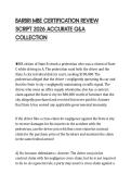 BARBRI MBE CERTIFICATION REVIEW SCRIPT 2026 ACCURATE Q&A COLLECTION