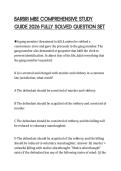 BARBRI MBE COMPREHENSIVE STUDY GUIDE 2026 FULLY SOLVED QUESTION SET