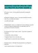 INSURANCE ADJUSTER CERTIFICATION PAPER 2026 FULL SOLUTION GRADED A&plus;