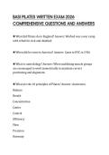 BASI PILATES WRITTEN EXAM 2026 COMPREHENSIVE QUESTIONS AND ANSWERS