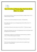 Nurs 5334 Advanced Pharmacology Final Exam Review 2026-27 A&plus; Graded