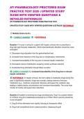 ATI PHARMACOLOGY PROCTORED EXAM PRACTICE TEST 2026 &vert; UPDATED STUDY GUIDE WITH VERIFIED QUESTIONS & DETAILED RATIONALES
