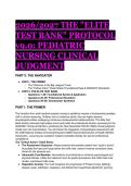 2026&sol;2027 Elite Pediatric Nursing Test Bank & Study Guide &vert; NGN Clinical Judgment