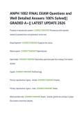 ANPH 1002 FINAL EXAM Questions and  Well Detailed Answers 100&percnt; Solved&vert;&vert;  GRADED A&plus;&vert;&vert; LATEST UPDATE 2026