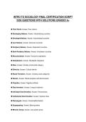 INTRO TO SOCIOLOGY FINAL PRACTICE EXAMINATION 2026 QUESTIONS WITH ANSWERS GRADED A&plus;