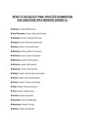 INTRO TO SOCIOLOGY FINAL CERTIFICATION SCRIPT 2026 QUESTIONS WITH SOLUTIONS GRADED A&plus;