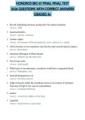 HONDROS BIO 117 FINAL FINAL TEST 2026 QUESTIONS WITH CORRECT ANSWERS GRADED A&plus;