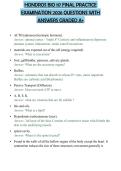 HONDROS BIO 117 FINAL PRACTICE EXAMINATION 2026 QUESTIONS WITH ANSWERS GRADED A&plus;