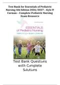 Test Bank Essentials of Pediatric Nursing 4th Edition 2026 2027 ISBN 9781975117320 Theresa Kyle Susan Carman Complete Pediatric Nursing Exam Resource A&plus;
