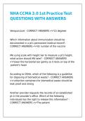 NHA CCMA 3&period;0 1st Practice Test QUESTIONS WITH ANSWERS&period;