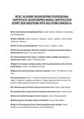 INTUIT ACADEMY BOOKKEEPING PROFESSIONAL CERTIFICATE&colon; BOOKKEEPING BASICS FINAL TEST 2026 QUESTIONS WITH CORRECT ANSWERS GRADED A&plus;