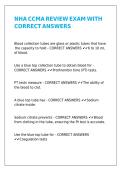 NHA CCMA REVIEW EXAM WITH CORRECT ANSWERS