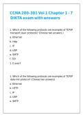 CCNA 200-301 Vol 1 Chapter 1 - 7 DIKTA exam with answers&comma;