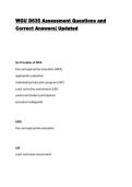 WGU D635 Assessment Questions and Correct Answers&vert; Updated 