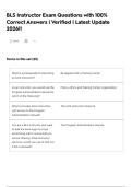 BLS Instructor Exam   Questions with 100&percnt; Correct Answers &vert; Verified &vert; Latest Update 2026&excl;&excl;