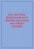 INTL 1501 International Studies &ndash; University Level &ndash; 2026 &ndash; Final Review Exam with Verified Questions and Correct Answers