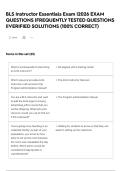 BLS Instructor Essentials Exam &vert;2026 EXAM QUESTIONS &vert;FREQUENTLY TESTED QUESTIONS &vert;&vert;VERIFIED SOLUTIONS &lpar;100&percnt; CORRECT&rpar;