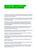 MDLB 1221 - MODULE C EXAM QUESTIONS AND ANSWERS