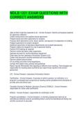 MDLB 1221 EXAM QUESTIONS WITH CORRECT ANSWERS
