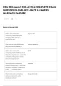 CEM 100 exam 1 EXAM 2026 COMPLETE EXAM QUESTIONS AND ACCURATE ANSWERS &vert;ALREADY PASSED&excl;