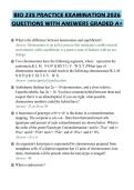 BIO 235 FINAL TEST 2026 QUESTIONS WITH CORRECT ANSWERS GRADED A&plus;