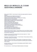 MDLB 1221 MODULE A&comma; B&comma; C EXAM QUESTIONS & ANSWERS