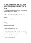 BIO 235 PRACTICE EXAMINATION 2026 QUESTIONS WITH ANSWERS GRADED A&plus;