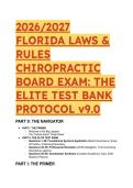 2026&sol;2027 Florida Chiropractic Laws & Rules Board Exam&colon; Elite Test Bank & Cheat Sheet  