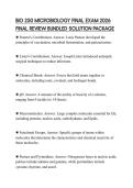 BIO 250 MICROBIOLOGY FINAL EXAM 2026 COMPREHENSIVE STUDY GUIDE SOLVED QUESTION SET