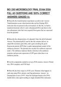 BIO 250 MICROBIOLOGY FINAL EXAM 2026 FULL 60 QUESTIONS AND 100&percnt; CORRECT ANSWERS GRADED A&plus;