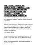 BIO 250 STRAIGHTERLINE MICROBIOLOGY CERTIFICATION BUNDLED TEST PAPERS 2026 COMPLETE QUESTIONS AND VERIFIED ANSWERS FULL SOLUTION PACK GRADED A&plus;