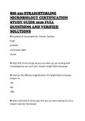 BIO 250 STRAIGHTERLINE MICROBIOLOGY CERTIFICATION STUDY GUIDE 2026 FULL QUESTIONS AND VERIFIED SOLUTIONS