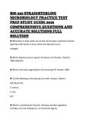 BIO 250 STRAIGHTERLINE MICROBIOLOGY PRACTICE TEST PREP STUDY GUIDE 2026 COMPREHENSIVE QUESTIONS AND ACCURATE SOLUTIONS FULL SOLUTION