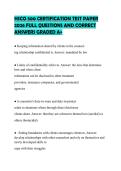 HSCO 500 CERTIFICATION TEST PAPER  2026 FULL QUESTIONS AND CORRECT  ANSWERS GRADED A&plus; 