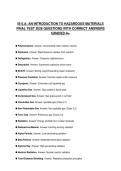 IS-5&period;A&colon; AN INTRODUCTION TO HAZARDOUS MATERIALS FINAL TEST 2026 QUESTIONS WITH CORRECT ANSWERS GRADED A&plus;