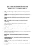 ISDS 351 FINAL ACTUAL EXAM PAPER 2026 QUESTIONS WITH ANSWERS GRADED A&plus;