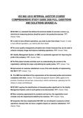 ISO 9001&colon;2015 INTERNAL AUDITOR COURSE COMPREHENSIVE STUDY GUIDE 2026 FULL QUESTIONS AND SOLUTIONS GRADED A&plus;