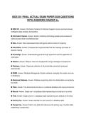 ISDS 351 FINAL PRACTICE EXAMINATION 2026 QUESTIONS WITH ANSWERS GRADED A&plus;