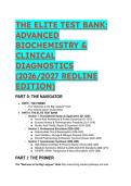 2026&sol;2027 Elite Test Bank&colon; Advanced Biochemistry & Clinical Diagnostics Study Guide
