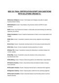 ISDS 351 FINAL FINAL TEST 2026 QUESTIONS WITH CORRECT ANSWERS GRADED A&plus;