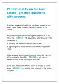 PSI National Exam for Real Estate &ndash; practice questions with answers