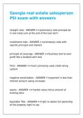 Georgia real estate salesperson PSI exam with answers