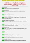 HAFN-Exam 2 Verified and Updated  Questions and Answers &lpar;100&percnt; Correct  Answers&rpar; 