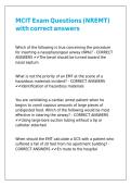 MCIT Exam Questions &lpar;NREMT&rpar; with correct answers