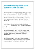 Master Plumbing WSSC exam questions with answers&period;