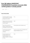 Econ 381 Midterm QUESTIONS COMPREHENSIVE questions answered&comma; 2026 verified graded A&plus; already passed&excl;