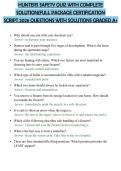 HUNTERS SAFETY QUIZ WITH COMPLETE SOLUTION&lpar;FULL PACKAGE CERTIFICATION SCRIPT 2026 QUESTIONS WITH SOLUTIONS GRADED A&plus;