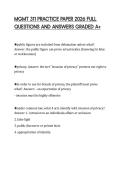 MGMT 311 PRACTICE PAPER 2026 FULL QUESTIONS AND ANSWERS GRADED A&plus;