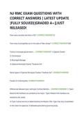 NJ RMC EXAM QUESTIONS WITH  CORRECT ANSWERS &vert; LATEST UPDATE  &vert;FULLY SOLVED&vert;&vert;GRADED A&plus;&vert;&vert;JUST  RELEASED&excl; 