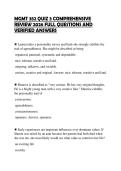 MGMT 352 QUIZ 3 COMPREHENSIVE REVIEW 2026 FULL QUESTIONS AND VERIFIED ANSWERS